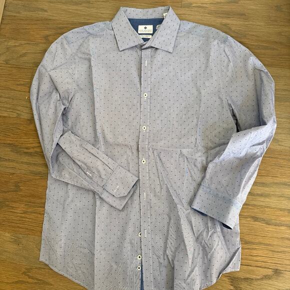 Ryan Seacrest Slim Fit Stretch Button Down Shirt size 16 - Picture 1 of 5